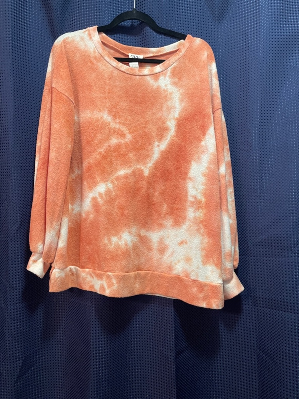 BiBi Orange & White Tie-Dye Sweatshirt
